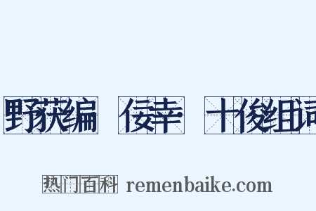 野获编·佞幸·十俊组词是什么意思的图片